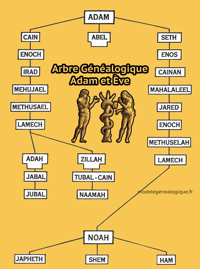 arbre généalogique adam et eve