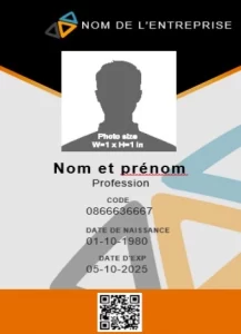 exemple de badge d'entreprise